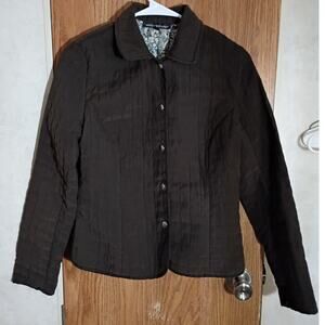 Jones New York Quilted Jacket Petite 6P Lightweight Lined Classic Minimalist